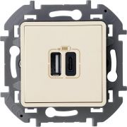 Устройство зарядное Inspiria с 2-мя USB разьемами A и C 240В / 5В 3000мА сл. кость Leg 673761