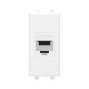 Розетка компьютерная 1мод. Avanti «Белое облако» RJ45 кат.5E без шторок модульная механизм DKC 4400661