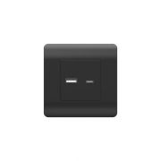 Розетка USB NEW3-E тип A+C 5В/2.1А черн. CHINT 431501